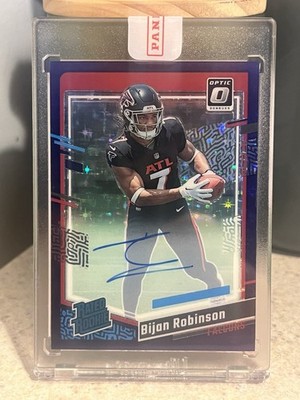 2023 Donruss Optic Bijan Robinson RPS Purple Stars Rated Rookie ON CARD AUTO /50