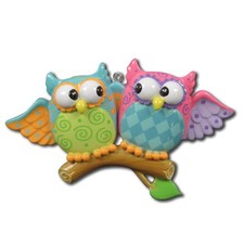 Owl Couple Personalized Christmas Tree Ornament
