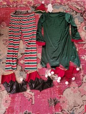 NEW NWOT Complete Deluxe Womens XL Christmas Elf outfit costume holiday party