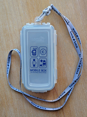 Lock & Lock  / Umhänge Box / Deckel klar / 12 x 6 x 3 cm / für Geld, Uhr, ..