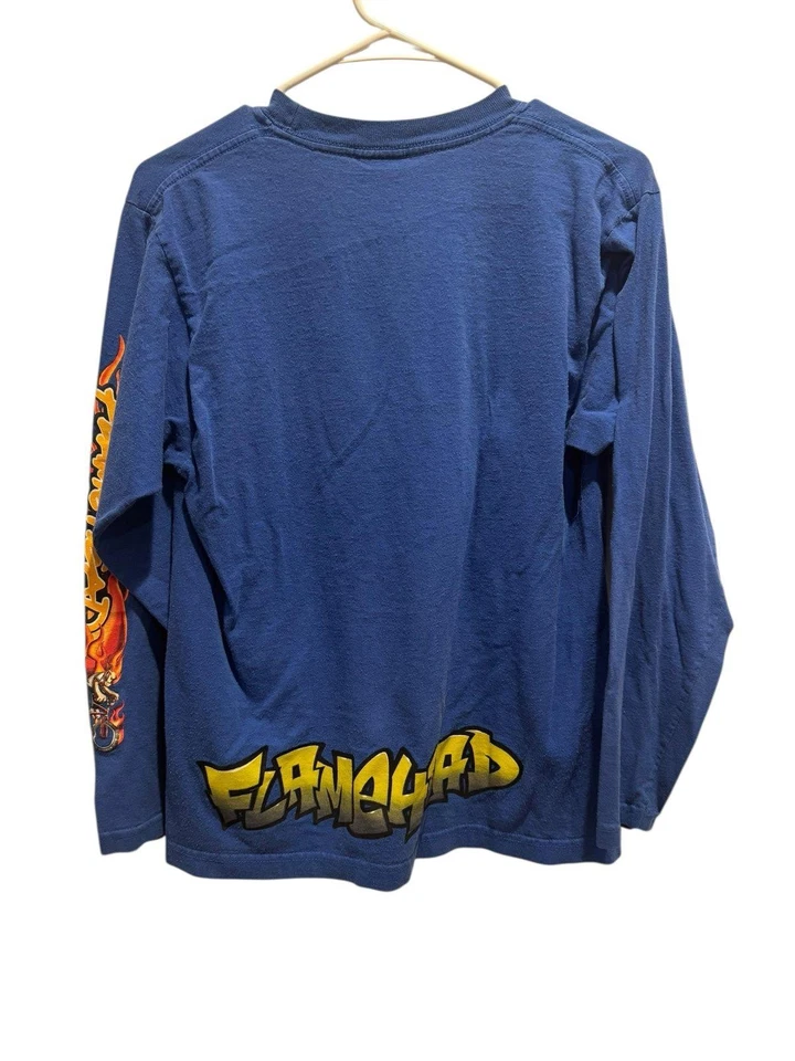 Y2K FlameHead 长袖衬衫 - #98 — 第 4/4 张图片