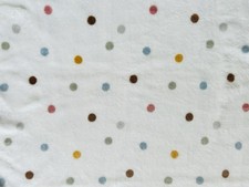 Parent's Choice Polka Dot Plush Baby Blanket Blue Yellow Green Gray White