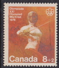 Canada 1975 Montreal Olympics Fencing 8c + 2c Fine Used SG 814 VGC