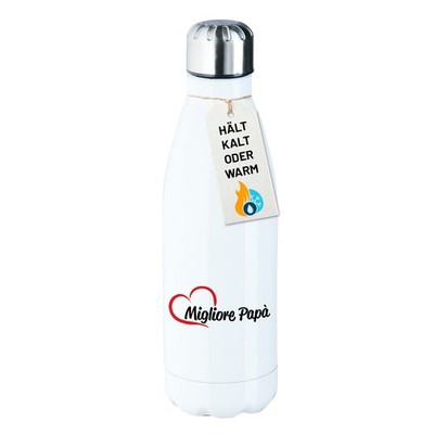 Edelstahl-Trinkflasche Migliore Papà Cuore Geschenkidee Migliore Papà Geschenk P