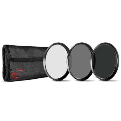 Vivitar UV CPL ND8 Filter Kit Multi-Coated HD Lenses for Canon Nikon Sony