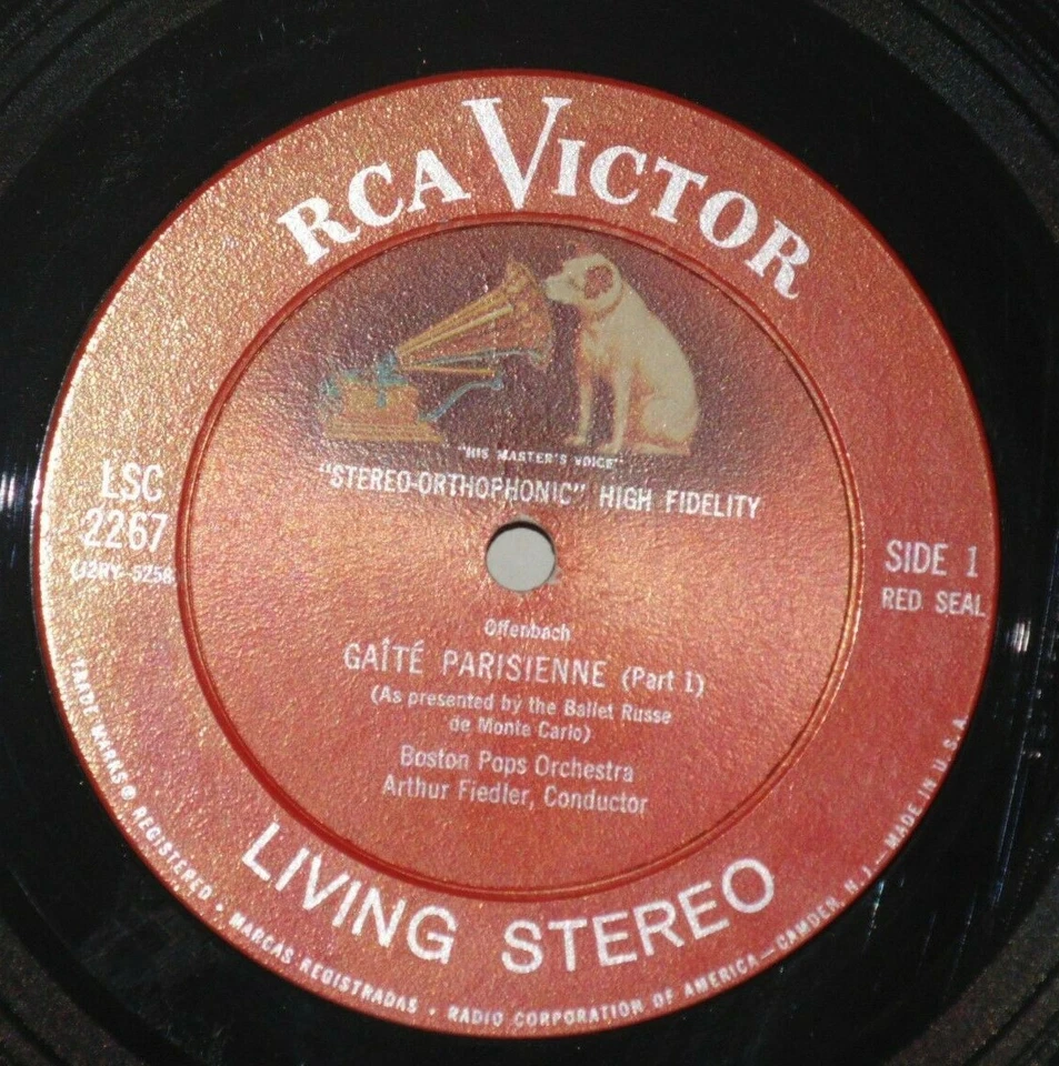 ARTHUR FIEDLER Boston Bops Offenbach Gaite Parisienne LP RCA Living Stereo Vinyl - Image 2 of 3
