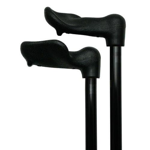Bastón ajustable para caminar con agarre de palma - Bastón negro para caminar con mano derecha PGA14 - Imagen 1 de 1