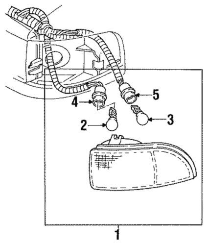 Conjunto de lámpara de marcador lateral delantero para Buick Roadmaster 1992-1996 (N/P 05975841)