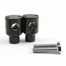 22mm Handle Bar Riser Risers Mount Mounting Clamps Fit For Motorcycle Bike Bk UK