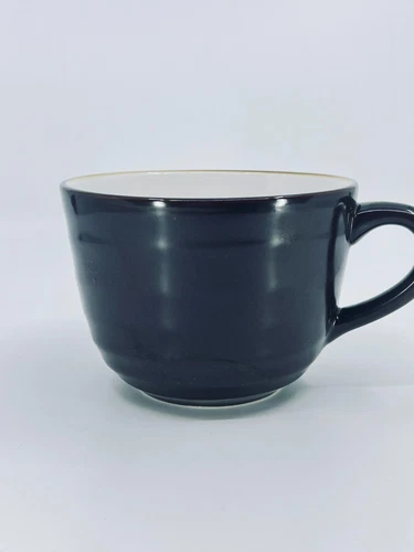 Sango 4953 Quarry White brown oversized coffee mug chili soup bowl 4"H 6"D