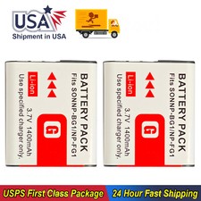 2 Pack-For Sony Type G CyberShot DSC HX30 H9 W200 T100 WX1 Battery NP-FG1 NP-BG1