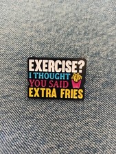 ¿EJERCICIO? -PIN ESMALTE-2 O MÁS PINES ENVÍO $5.49-GASTAR $20 ENVÍO ES GRATIS