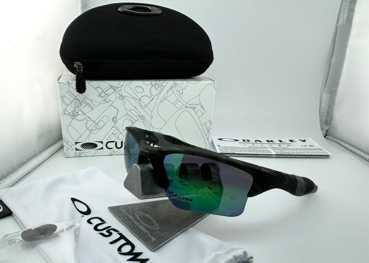 OAKLEY HALF JACKET 2.0 CUSTOM MATTE BLACK CAMO JADE GREEN OAKLEY HALF JACKET 2.0 CUSTOM MATTE BLACK CAMO JADE GREEN
