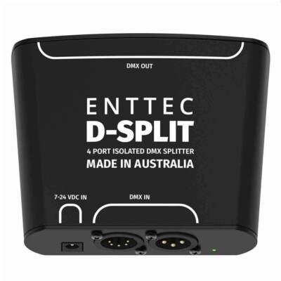 ENTTEC D-SPLIT 70579 4-Way 5-Pin & 3-Pin DMX Optical Isolator/Splitter Interface