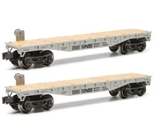 2 PACK - O Gauge 10-1/2" Flat Cars - NORFOLK SOUTHERN - New Item - Never Ran