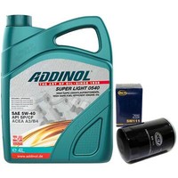 MotoröL Set 5W-40 Addinol 4 Liter + ÖLfilter SM 111 FüR Audi Seat Skoda VW Golf