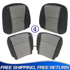 Driver & Passenger Bottom-Top Cloth Seat Cover For 2009 2010 Dodge Ram 1500 2500