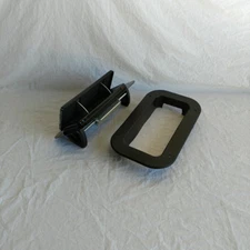 Trailer Roof Vent Black Aluminum Popup Low Profile w/ Gasket and  Trim Ring