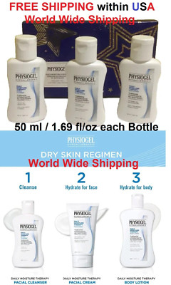 Physiogel Daily Moisture Therapy Facial, Dermo & Body Set PH Balanced, Hydrating