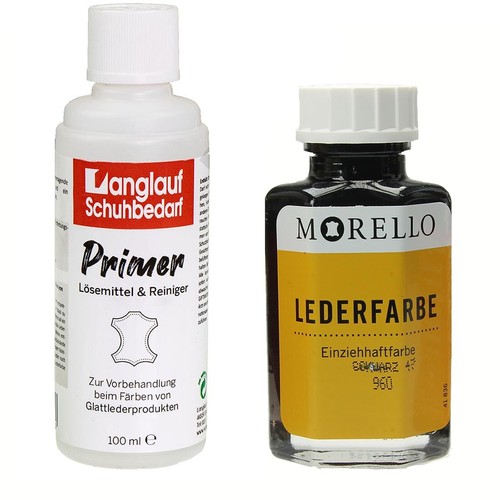 Morello Lederfarbe 40 ml + Langlauf Leder Reiniger + Primer 100ml im Set - Bild 4 von 15