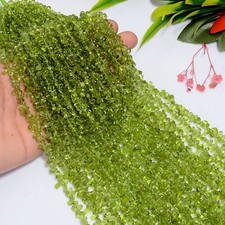 Natural Peridot Gemstone Teardrop Smooth Beads 5X4 7X4 mm Strand 12.5" EB-844