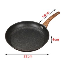 Image of UK Non Stick Frying Pan Ceramic Granite Marble Coated Pan for Gas, Electric