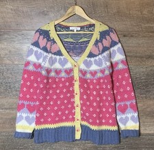 LoveShackFancy Deena Cardigan Hearts Baby Alpaca M Wool Blend RRP £475 - Small
