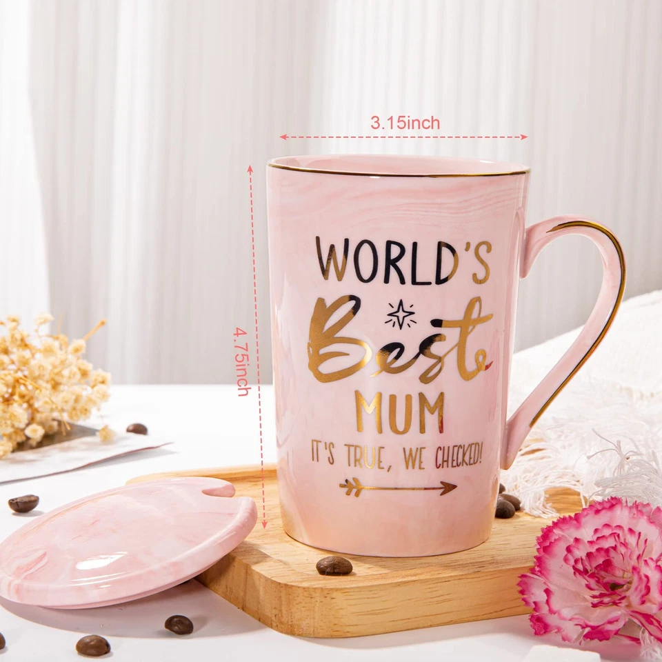 Cadeau Anniversaire pour Maman de Filles et de Fils – World's Best Mum - Tass... - Photo 2/4