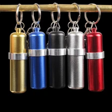 2PC Portable Mini Stainless Steel Fuel Tank Kerosene Lighter Oil Tank Keychain