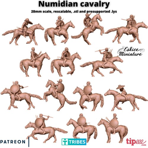 7 cavaliers numides, Antiquité, Wargame Historique - Imagen 2 de 2