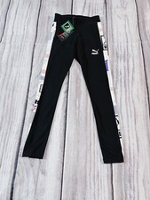 50 Women Size XS Puma T7 Athletic Tights Black C8