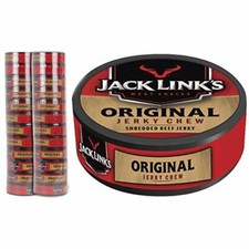 Jack Link's Jerky Chew Original 0.32 oz. Shredded Beef Jerky 100 Beef 24-can...
