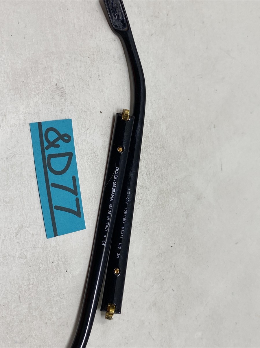 DOLCE & GABBANA DG 2099 1081/8G 135mm BLACK TEMPLE ARM PARTS