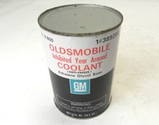 RARE VTG NOS OLDSMOBILE INHIBITED YEAR ROUND COOLANT ANTI-FREEZE 32FL OZ FULL GM