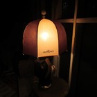 Golf Bag Umbrella Shade Table Lamp Bar 70s 33 inch Tall Glenlivet Scotch Brown — photo 5