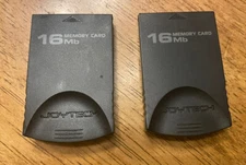 Lot/Bundle 2 Joytech 16mb Memory Card for Nintendo GameCube Video Game Storage