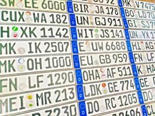 Single German License Plate