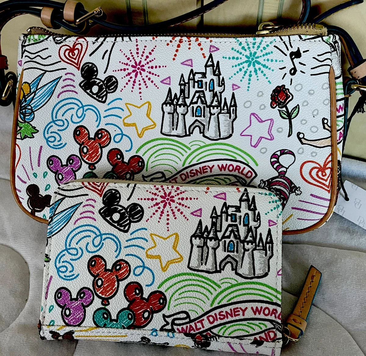 Disney Dooney & Bourke Bag - White Sketch - Crossbody