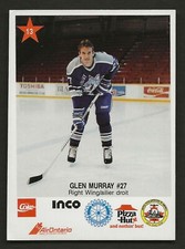 1990-91 Sudbury Wolves Police Card #13 Glen Murray