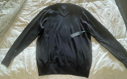 Martin + Osa Herren XL Sweater Pulli Schwarz Baumwolle Wolle V-Ausschnitt Neu mit Etikett - Bild 4 von 12