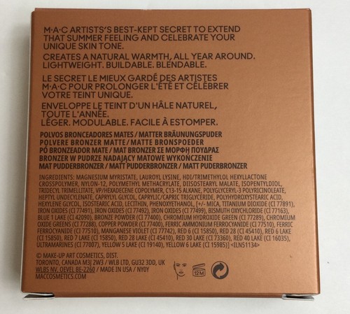 MAC Skinfinish Sunstruck Matte Bronzer ~ MATTE RICHER ROSY ~ .28 Oz / 8g New - Picture 4 of 4