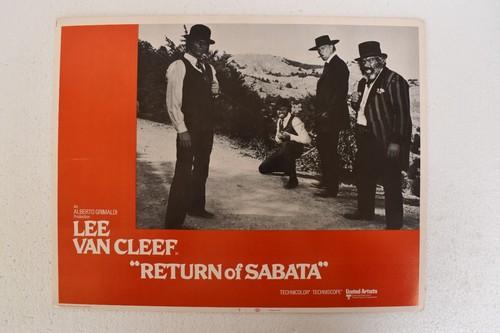 1971 Retour De Sabata Film Original Lobby Cartes 27.9cm X 35.6cm Set 8 Lee Van - Photo 8/12