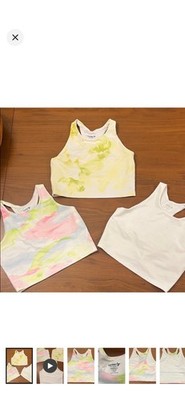 3 set Old Navy Active Powersoft Go-Dry Sports Bra L girls (10-12) Tie Dye