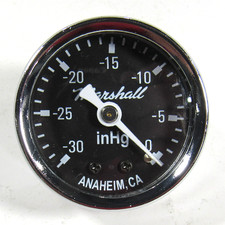 Marshall Vacuum Gauge Mc030vc 0-30 In. Hg 1-12 In. Blackchrome Non-liquid