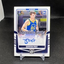 2024-25 Optic Signature Series Rookie Auto Quinten Post Golden State Warriors