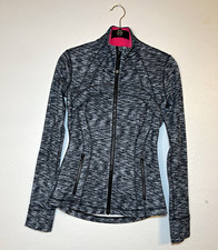 lululemon Define Track Jacket Space Dye Full Zip Pockets Gray Pink Size 4