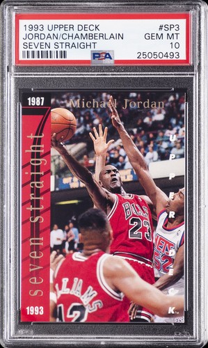 1993 UD SEVEN STRAIGHT #SP3 MICHAEL JORDAN WILT CHAMBERLAIN PSA 10