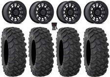 Fuel Cycle 15 Wheels Black 10mm 33 Xtr370 Tires Honda Pioneer 1000 Talon