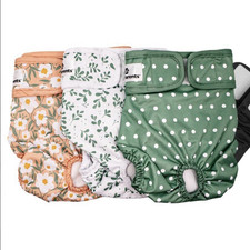 Pet Parents Washable Dog Diapers 3pack Extendrs size SMALL