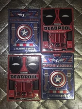 Theory11 Deathpool|CaptainAmerica|Playing Cards Lot Of 4
